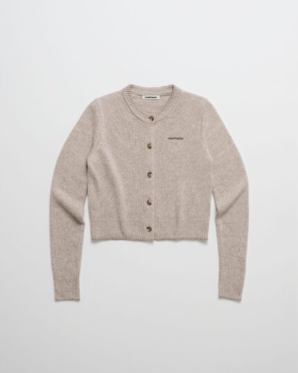 Classics Knit Crewneck Cardigan in Heather Beige