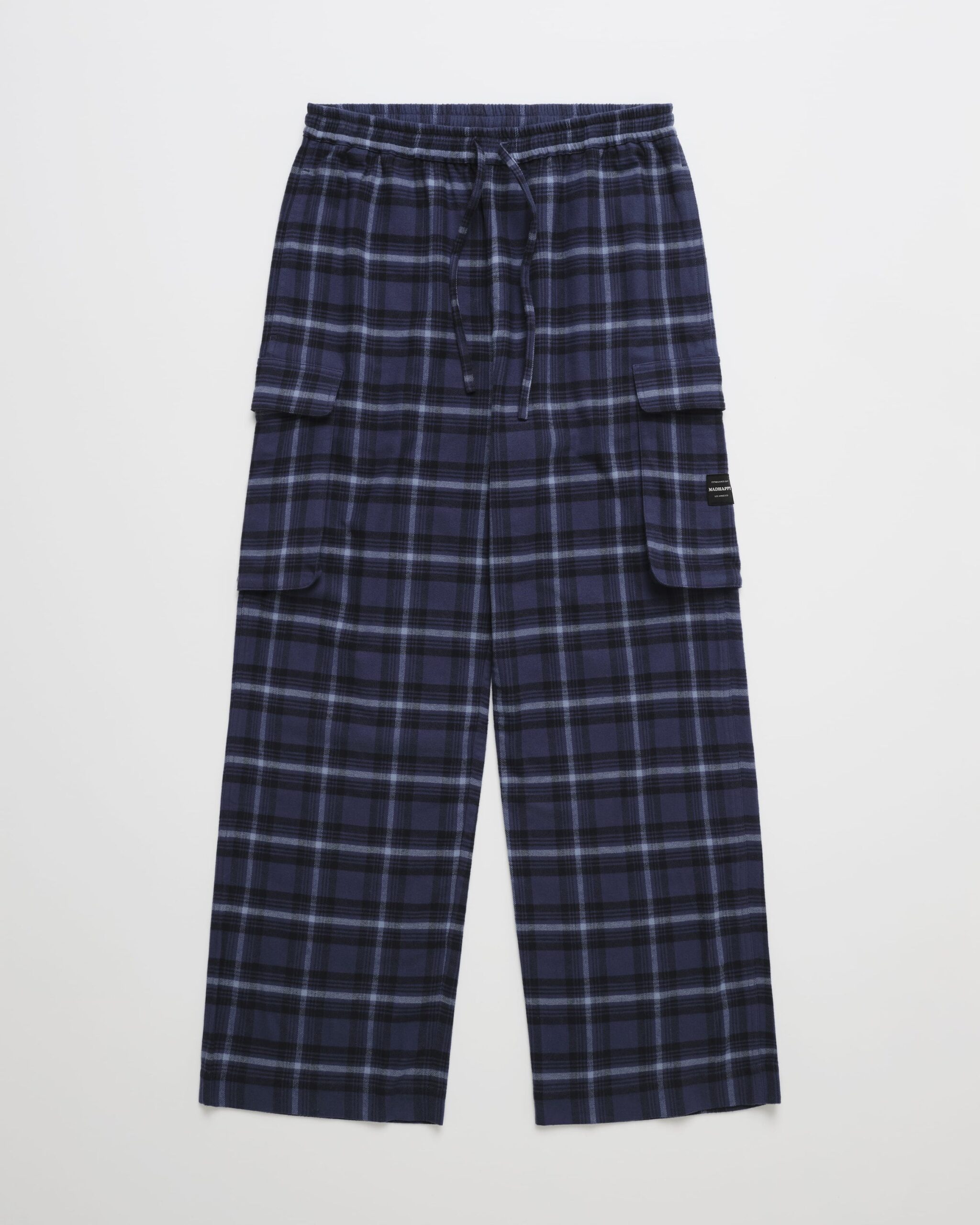 Madhappy-Glitter-Capsule-Plaid-Pajama-Cargo-Pant-Flat-Navy-Multi-01 Flannel Cargo Boxer Pant