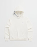 Classics Fleece White With Navy Hoodie
