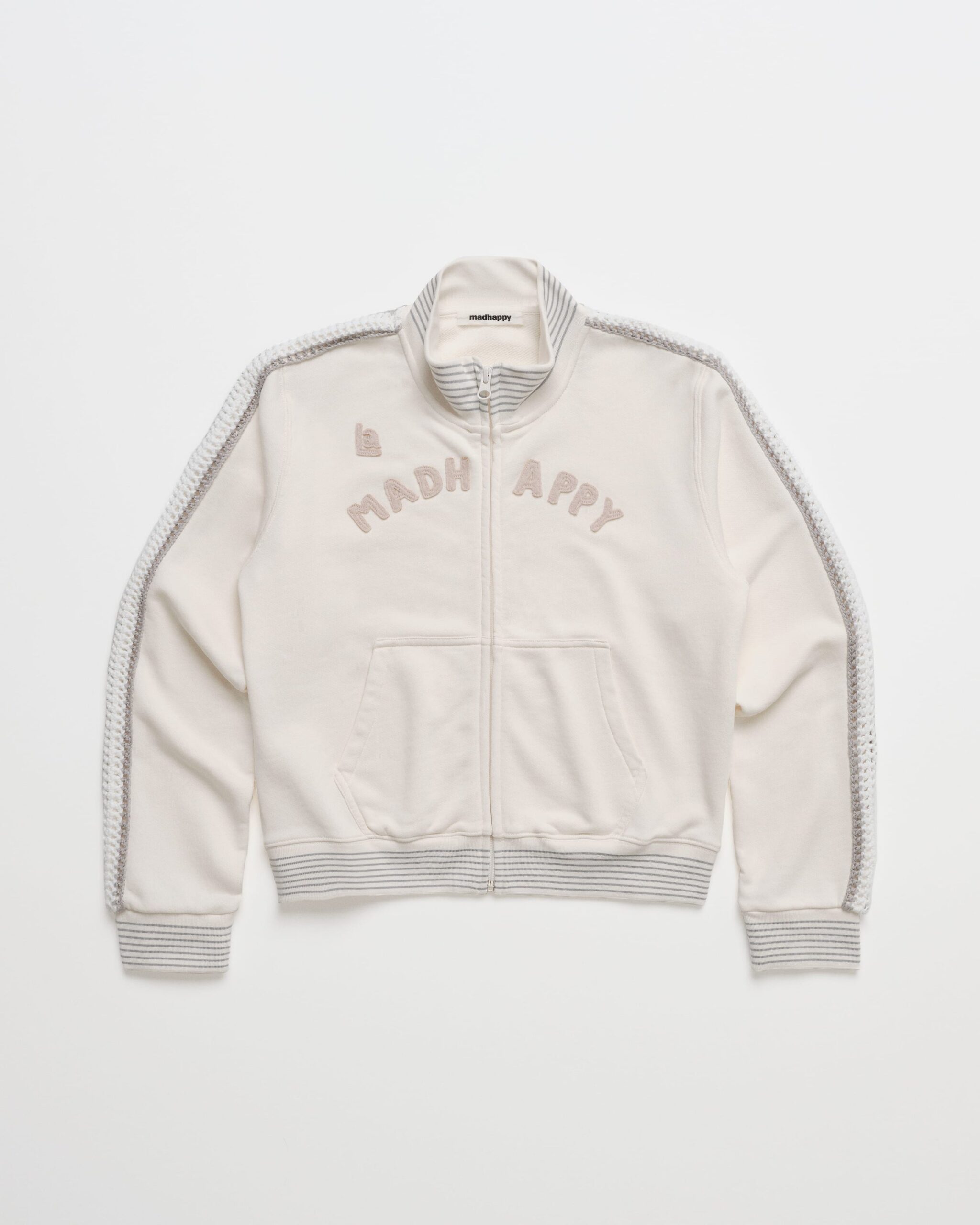 Madhappy-Winter-Classics-Crochet-Trim-Track-Jacket-Flat-Vanilla-01 Crochet Trim Track Jacket