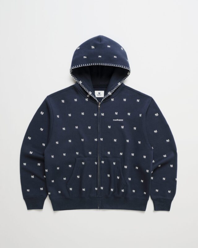 Yankees All Over Embroidered Fleece Zip Up