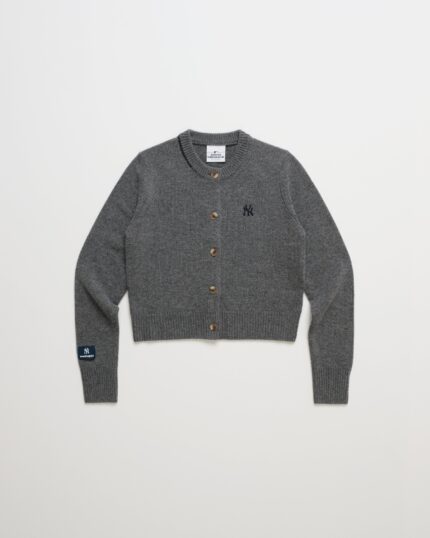 Yankees Crewneck Cardigan In Mouse