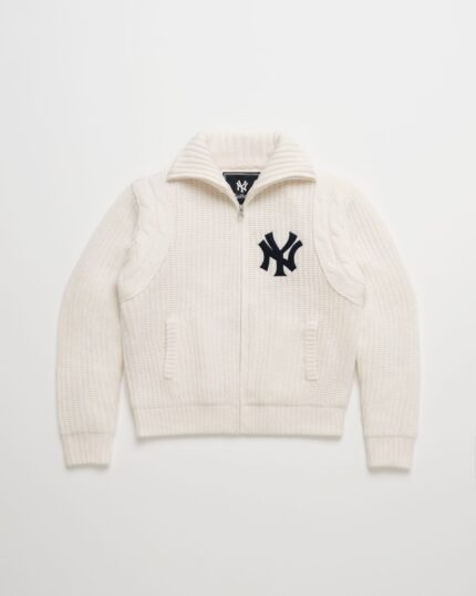 Yankees Knit Baseball Vanilla Jacket