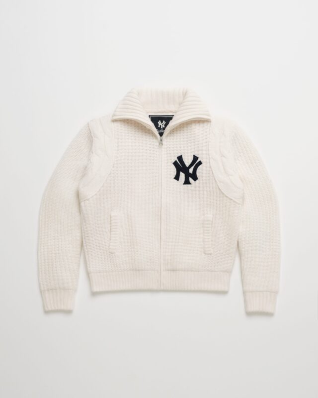 Yankees Knit Baseball Vanilla Jacket